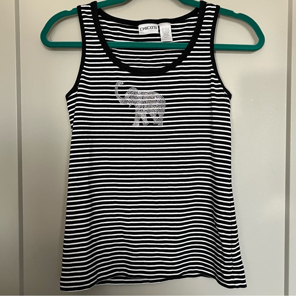 Striped Elephant Tank Top